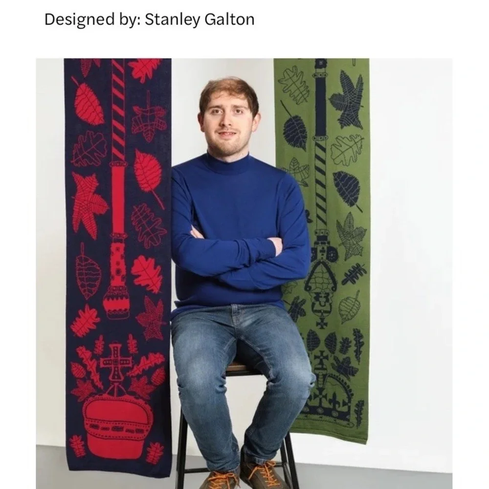 READ JOHN SMEDLEY King Scarf Designed By Stanley Galton New Zealand Wool England